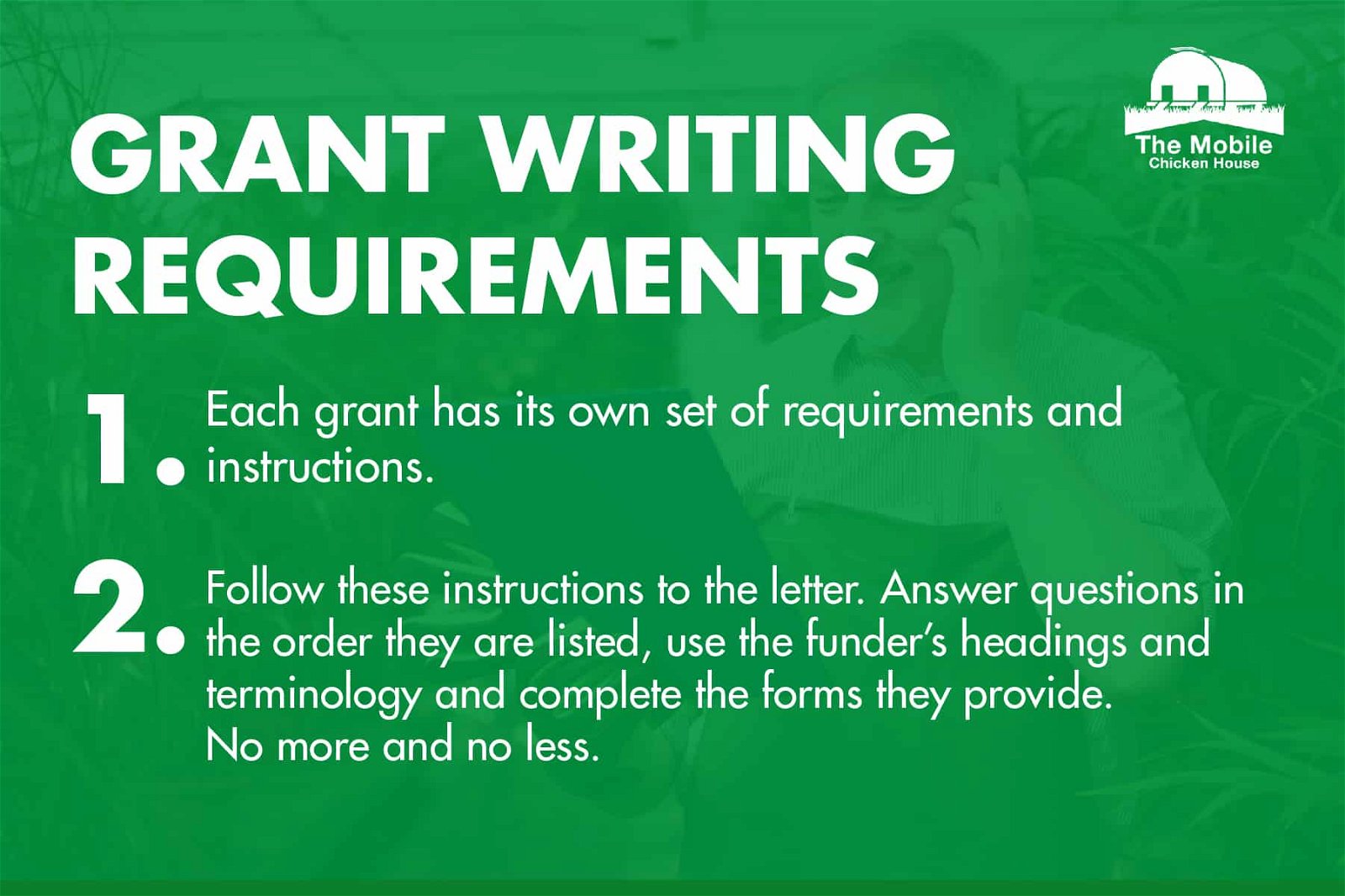 grant writing requirements